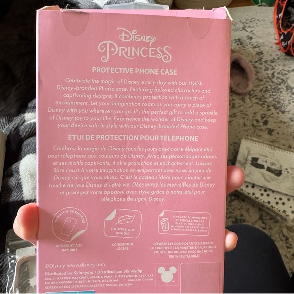 Disney Princess Clear Phone Case - Pink Hearts-IPhone 13,14,15 - Picture 3 of 5